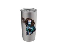 German Shorthaired Pointer Howling to The Moon GSP Stainless Steel Insulated Tumbler