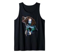 German Shorthaired Pointer Howling to The Moon GSP Tank Top
