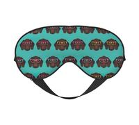 German Shorthaired Pointer in Glasses Double Sided Sleep Mask Soft Comfortable Light Blocking Eye Cover for Night Rest
