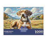 German Shorthaired Pointer Jigsaw Puzzles 1000 Piece Fit Adults Or Families Together Challenging Puzzles for The Whole for Women Home Decoration 100% Recvcled Cardboard 38x26cm/1000pcs