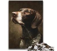 German Shorthaired Pointer Jigsaw Puzzles for Teenagers 2000,Challenging Game And Family Play with Fully Interlocking Randomly Shaped Pieces (70X100cm)