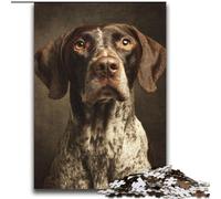 German Shorthaired Pointer Jigsaw Puzzles for Teenagers, Educational Games DIY Toys with Matching Poster And Trivia Sheet for Age 14+ (70x100cm)