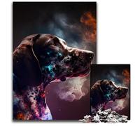 German Shorthaired Pointer JigsawPuzzle 1000 Pieces for Adults Wooden Jigsaw Puzzles for Teenagers, Couples, And Friends for Birthdays, Christmas 50x75CM/19.68x29.52inch