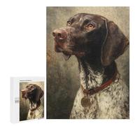 German Shorthaired Pointer Painting Puzzle 1000 Teile Schwer Puzzle Spielzeug Lernspiel Impossible Herausforderungsspielzeug Für Erwachsene Kinder 500 PCS