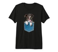 German Shorthaired Pointer Puppy in A Pocket Premium T-Shirt