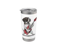 German Shorthaired Pointer Rock Funny Dog Playing Guitar Stainless Steel Insulated Tumbler