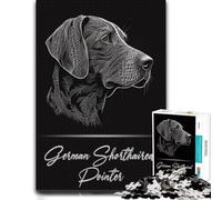 German Shorthaired Pointer Wooden Puzzle 500 Pieces | Thoughtful year-end gift with hands-on indoor leisure at your own pace.