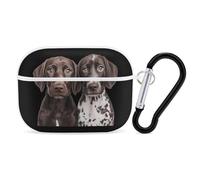 German Shorthaired Pointers Cute Earbuds Case Compatible with Airpods Pro Wireless Headphones Cover with Carabiner