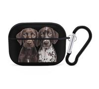 German Shorthaired Pointers Cute Earbuds Case Compatible with Airpods Pro Wireless Headphones Cover with Carabiner