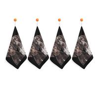 German Shorthaired Pointers Printed Hand Towels for Bathroom Soft Quick Dry Absorbent Cleaning Cloths 4PCS