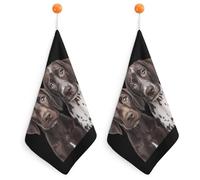 German Shorthaired Pointers Printed Hand Towels for Bathroom Soft Quick Dry Absorbent Cleaning Cloths 2PCS