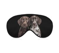 German Shorthaired Pointers Soft Eye Masks for Sleep with Adjustable Strap Breathable Travel Sleeping Covers