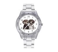 German Shorthaired Pointers Trendy Wrist Watches for Men Classic Business Stainless Steel Band Quartz Watch