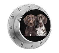 German Shorthaired Pointers Vintage Kitchen Timers No Batteries Loud Alarm Digital Timer for Baking Cooking