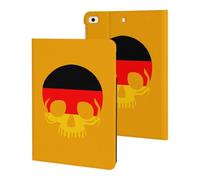 German Skull Flag Funny Tablet Cases Multi-Viewing Angels Trifold Stand Case Compatible with iPad Series