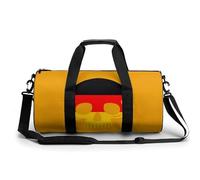 German Skull Flag Sport Gym Bag with Double Zipper Lightweight Travel Duffle Bags Weekender Overnight Backpack