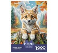 German Spitz 1000 Piece Jigsaw Puzzles for Adults Challenging Games Cute Pet Dog Home Decoration Premium Box Packaging 52x38cm/1000pcs