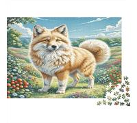 German Spitz 1000Pc for Adults Gifts: Fluffy Dog in Berry Field Educational Game Challenge & Brainteasing Activity 38x26cm/1000pcs