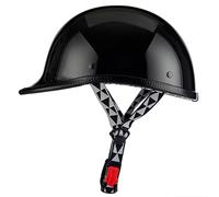 German Style Half Helmet, Baseball Cap motorcycle Helmets DOT/ECE Approved Motorcycle Half Helmets Skull Cap Scooter Helmet Men Quick Release Buckle Jet helmet, Unisex Moped Helmets 1,M=55-56cm