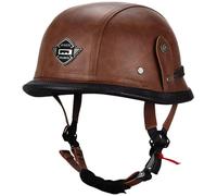 German Style Half Helmet Open Face Helmet Vintage Motorcycle Jet Helmet, DOT/ECE Approved Open Face Motorbike Helmet, Retro Half Helmet, with Removable Inner, for Adult Men Women 5,M