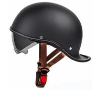 German Style Motorcycle Half Helmet, Baseball Cap Helmets for Men, Motorcycle Open Face Helmet Approved by DOT, Skull Cap Helmets with sunglasses for Moped Scooter Cruiser Unisex 7,L=59-60cm