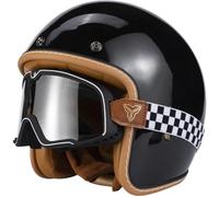 German Style Motorcycle Half Helmet Beanie Cruising Skull Cap Small Motorbike Helmet, Half Shell ECE Approved Men Women Retro Open Face Helmet, for Chopper Moped Scooter 4,L