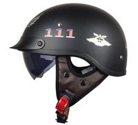 German Style Motorcycle Half Helmet DOT Approved, Lightweight Retro Open Face Half Shell Helmets, Skull Cap Helmets for Men Women, for Cruiser Scooter Chopper Moped Street Bike 7,M=56-58cm