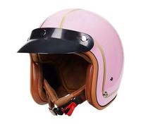 German Style Motorcycle Half Helmet DOTECE Approved Retro Open-Face Motorbike Helmets for Cruiser Scooter Touring Sturdy and Wear-Resistant for Adults Unisex Four Seasons E,L:59-60CM
