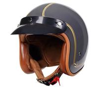 German Style Motorcycle Half Helmet DOTECE Approved Retro Open-Face Motorbike Helmets for Cruiser Scooter Touring Sturdy and Wear-Resistant for Adults Unisex Four Seasons D,XL:61-62CM