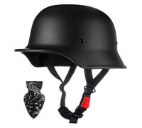 German Style Motorcycle Helmet, ECE/DOT Approved Adult Men Women Retro Half Face Helmet,For Scooter Moped Cruiser Motorbike A,2XL63-64CM
