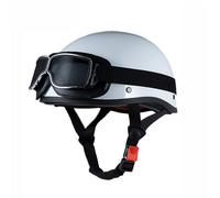 German-Style Motorcycle Helmet Open Face Helmet for Motorbike Scooter Chopper Moped Scooter with Free Goggles Motorbike Crash Half Helmet C,M=(57-58CM)
