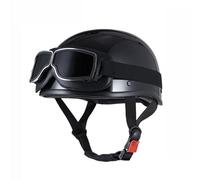 German-Style Motorcycle Helmet Open Face Helmet for Motorbike Scooter Chopper Moped Scooter with Free Goggles Motorbike Crash Half Helmet D,M=(57-58CM)
