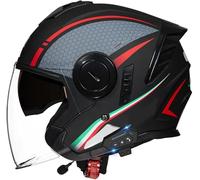 German Style Motorcycle Retro Half Helmet DOT/ECE Approved, Vintage Open Face Motorbike Helmet with Adjustable Quick Release Buckle for Chopper Cruiser Street Scooter 7,L(59-60cm)