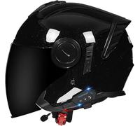 German Style Motorcycle Retro Half Helmet DOT/ECE Approved, Vintage Open Face Motorbike Helmet with Adjustable Quick Release Buckle for Chopper Cruiser Street Scooter 11,L(59-60cm)