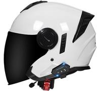 German Style Motorcycle Retro Half Helmet DOT/ECE Approved, Vintage Open Face Motorbike Helmet with Adjustable Quick Release Buckle for Chopper Cruiser Street Scooter 5,M(57-58cm)