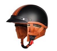 German Style Open Face Helmet ECE Approved Bicycle Scooter Skateboard Helmet Vintage Motorcycle Half Helmet Suitable for Adult Men and Women D,M=(55-56CM)