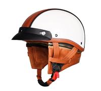 German Style Open Face Helmet ECE Approved Bicycle Scooter Skateboard Helmet Vintage Motorcycle Half Helmet Suitable for Adult Men and Women B,M=(55-56CM)