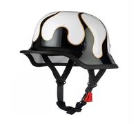 German Style Retro Open Face Helmet Motorcycle Helmet Half Helmet for Chopper Moped Scooter Motorbike Multiple Paint Colors Available Suitable for Adult Men and Women B,L=(59-60CM)