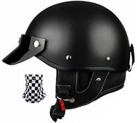German Style Vintage Motorcycle Half Helmet DOT/ECE Certified Men Women Open Face Helmet Motorbike Half Helmet with Adjustable Quick Release Buckle for Cruiser Chopper Scooter 4,XL