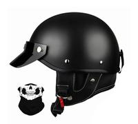 German Style Vintage Motorcycle Half Helmets, DOT/ECE Approved Open Face Motorbike Jet Helmet with Quick Release Buckle, Men Women Retro Moped Cruiser Scooter Locomotive Helmet