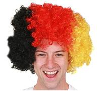 German Supporters Curly Wig I Love Fancy Dress Multi 6 Pack