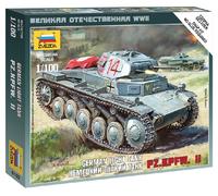 German Tank Panzer II 1:100 Plastic Model Kit ZVEZDA