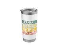 German The Man The Myth The Legend Funny Personalized Quote Stainless Steel Insulated Tumbler
