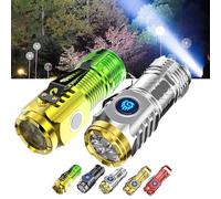 German Three-Eyed Monster Mini Flash Super Power Flashlight, Thumb Sized Flashlight from Germany, 3 Eyed Mini Monster Flashlight, High Lumen Rechargeable Waterproof Pocket Flashlight (2pcs-A)