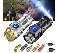German Three-Eyed Monster Mini Flash Super Power Flashlight, Thumb Sized Flashlight from Germany, 3 Eyed Mini Monster Flashlight, High Lumen Rechargeable Waterproof Pocket Flashlight (2pcs-B)