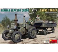 German Tractor D8506 With Cargo Trailer 1:35 Plastic Model Kit Miniart