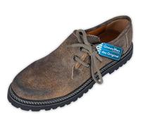 German Wear Haferlschuhe Traditional Shoes Original Handmade Leather Shoes Made of Suede Genuine Leather Shoes, black, 9 UK