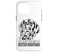 German Wirehaired Life is Better Saying Dog Man Dogs Case for iPhone 16 Pro Max