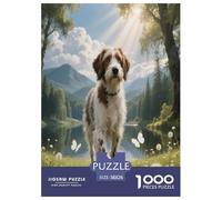 German Wirehaired Pointer 1000 Piece Puzzle Educational Games-Colourful Families Pieces Fit Together Perfectly Cute Pets Challenging for Adults And Kids Age 12 Years Up for Relaxing Decor And Gift 38x