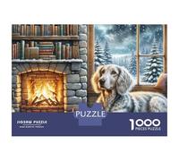 German Wirehaired Pointer 1000 Pieces Extra-thick Cardboard Jigsaw Puzzle Bundle Adorable Pet Challenging And Educational Creative Game Jigsaw Gifts for Family, Friends 52x38cm/1000pcs